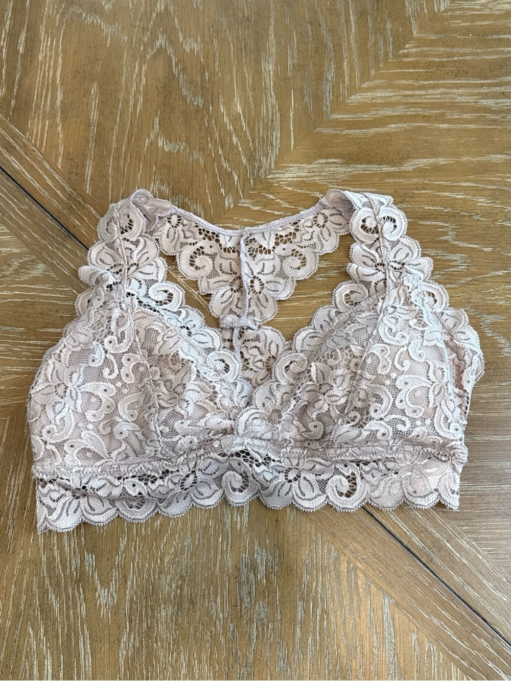Aeropostale Lace Bralette in Light Blush